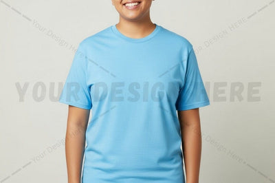 Light blue t-shirt mockup design Mock Up Photo Regulrcrative 