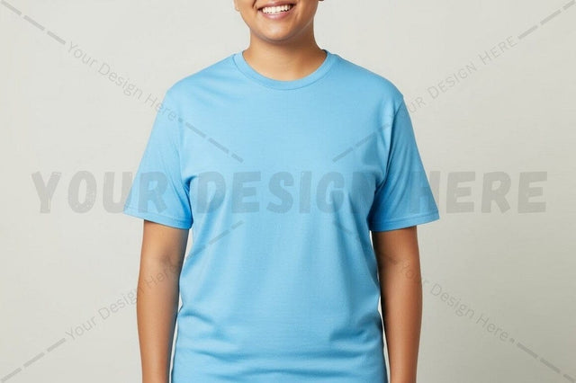 Light blue t-shirt mockup design Mock Up Photo Regulrcrative 