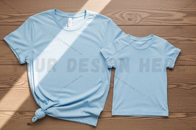 Light blue t-shirt mockup design Mock Up Photo Regulrcrative 