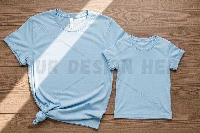 Light blue t-shirt mockup design Mock Up Photo Regulrcrative 