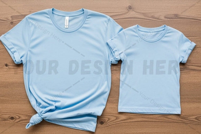 Light blue t-shirt mockup design Mock Up Photo Regulrcrative 