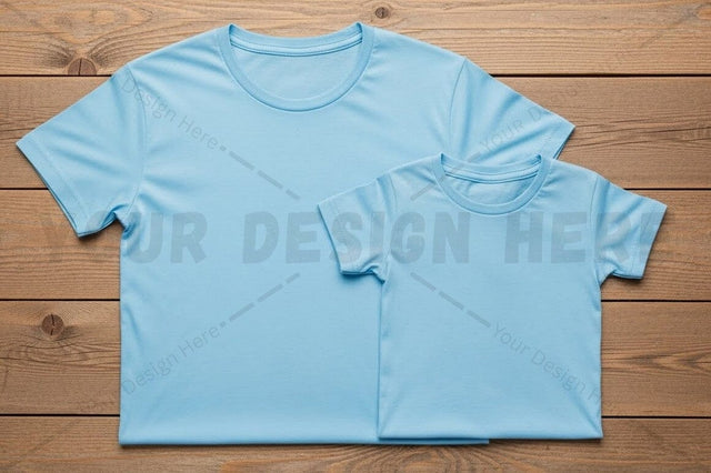 Light blue t-shirt mockup design Mock Up Photo Regulrcrative 