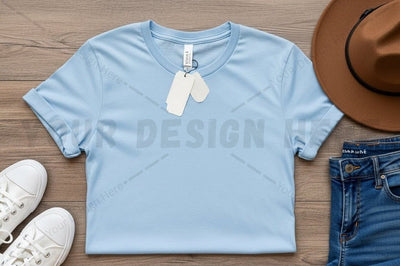 Light blue t-shirt mockup design Mock Up Photo Regulrcrative 