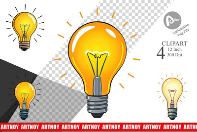 Light Bulb Clipart Sublimation artnoy 