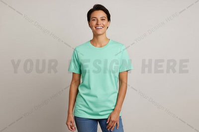 Light green t-shirt mockup design Mock Up Photo Regulrcrative 