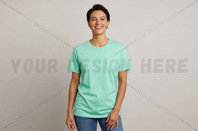 Light green t-shirt mockup design Mock Up Photo Regulrcrative 