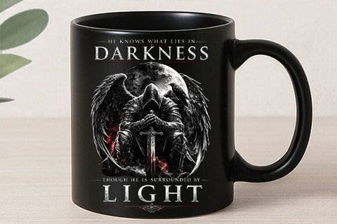 Light In Darkness Christian PNG | Dark Angel Faith Quote Digital Download SVG BillahCrafts 
