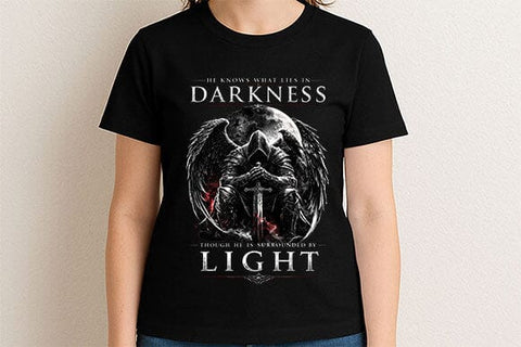 Light In Darkness Christian PNG | Dark Angel Faith Quote Digital Download SVG BillahCrafts 