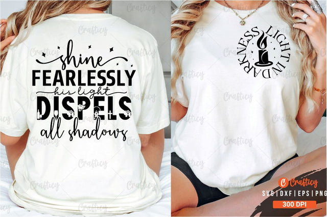 Light in darkness Front and Back SVG T shirt Design SVG Designangry 