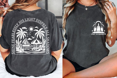 Light in darkness Front and Back SVG T shirt Design SVG Designangry 