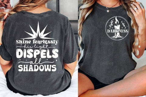 Light in darkness Front and Back SVG T shirt Design SVG Designangry 