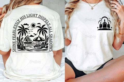 Light in darkness Front and Back SVG T shirt Design SVG Designangry 