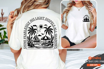 Light in darkness Front and Back SVG T shirt Design SVG Designangry 