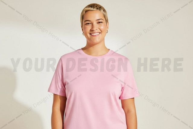 Light pink t-shirt for women Mock Up Photo Regulrcrative 