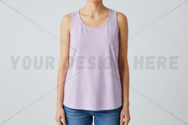 Light purple women's tank top Mock Up Photo Regulrcrative 