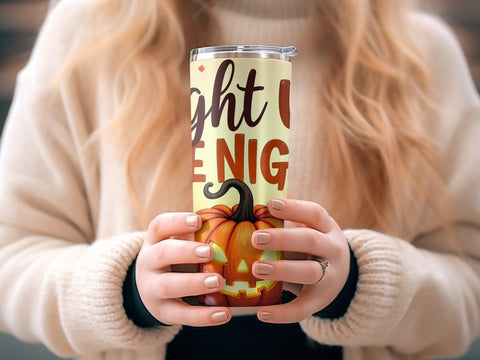 Light up the Night Halloween Tumbler Wrap PNG Sublimation Luvleigh Digitals 