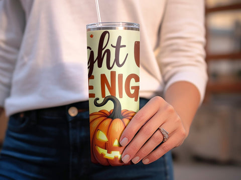 Light up the Night Halloween Tumbler Wrap PNG Sublimation Luvleigh Digitals 