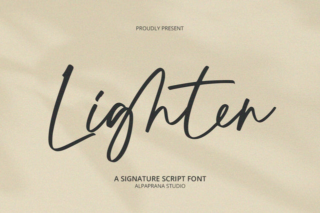 Lighten - Handwritten Script Font Font Alpaprana Studio 
