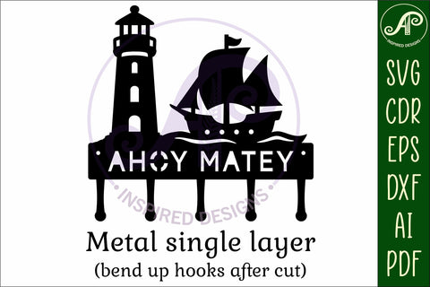 Lighthouse and ship Key holder designs SVG APInspireddesigns 