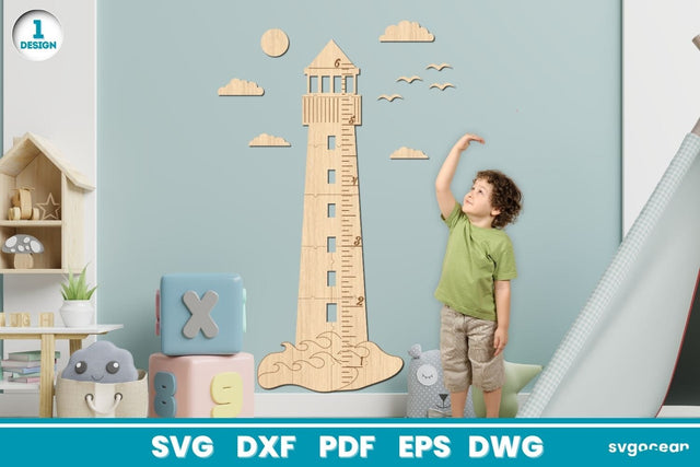 Lighthouse Height Chart Laser Cut SVG SvgOcean 