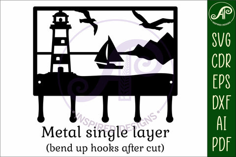 Lighthouse nautical Key holder designs for wood and metal SVG APInspireddesigns 