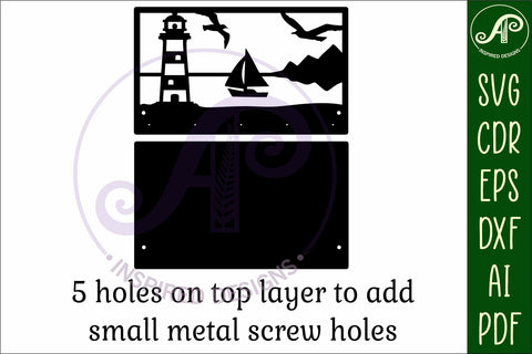 Lighthouse nautical Key holder designs for wood and metal SVG APInspireddesigns 