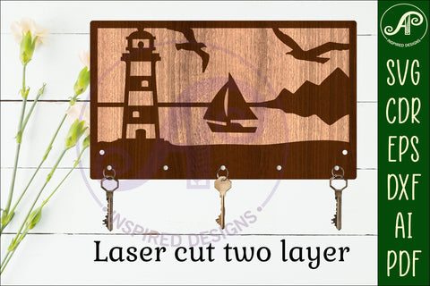 Lighthouse nautical Key holder designs for wood and metal SVG APInspireddesigns 