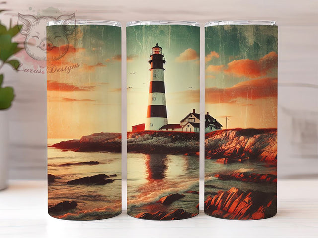 Lighthouse Tumbler, Ocean Design, 20oz Tumbler Wrap, Nautical Decor, Beach Lover Gift, Coastal Sublimation, Maritime Gift, Digital Download Sublimation Lara' s Designs 
