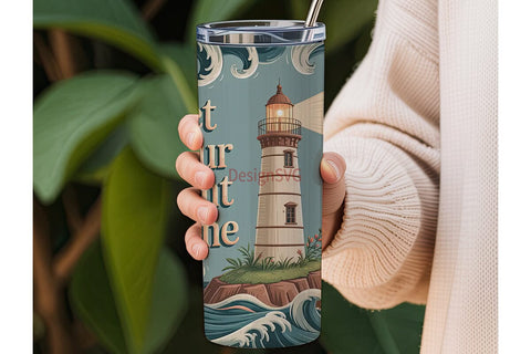 Lighthouse Tumbler Wrap PNG Sublimation DesignSVG 