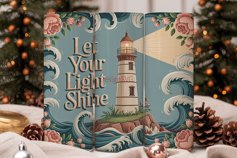 Lighthouse Tumbler Wrap PNG Sublimation DesignSVG 