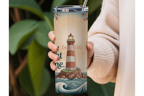 Lighthouse Tumbler Wrap PNG Sublimation DesignSVG 