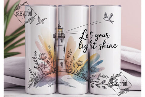 Lighthouse Tumbler Wrap PNG Sublimation sassyprint 