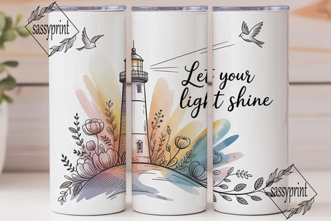 Lighthouse Tumbler Wrap PNG Sublimation sassyprint 