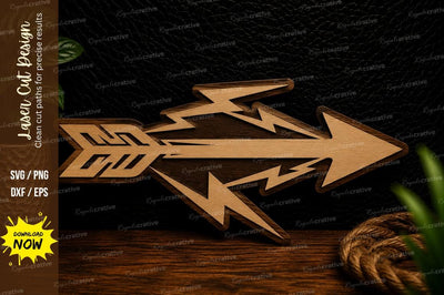 Lightning Arrow Laser Cut Svg Design SVG Regulrcrative 