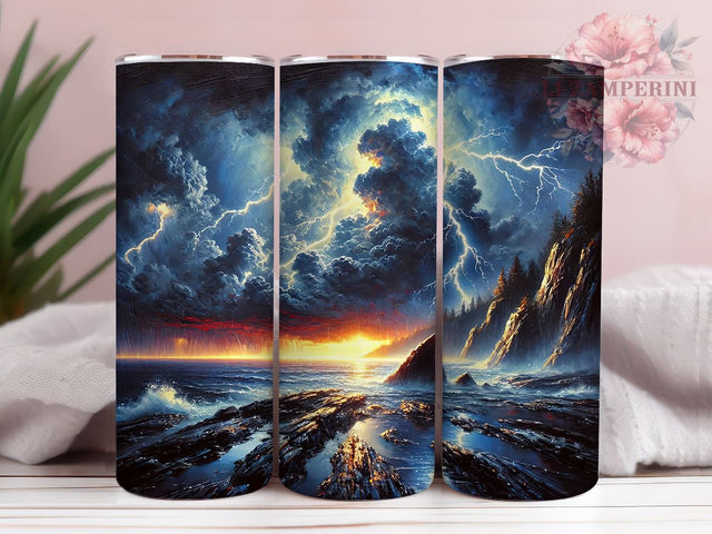 Lightning Bolt Electric Design Tumbler, Sublimation Drinkware, Thunderbolt Wrap, Custom Lightning Design, Unique Tumbler Wrap, Bold Graphic Tumbler Sublimation Li Zamperini 