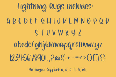 Lightning Bugs, Cute Handwritten Font for Cricut Font Designing Digitals 
