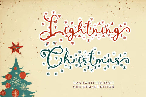 Lightning Christmas Font Afandi Studio 