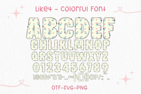 Like - Color Font Font AnningArts Design 