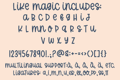 Like Magic, Cute Handwritten Font for Cricut, Cursive Handwriting Font Designing Digitals 