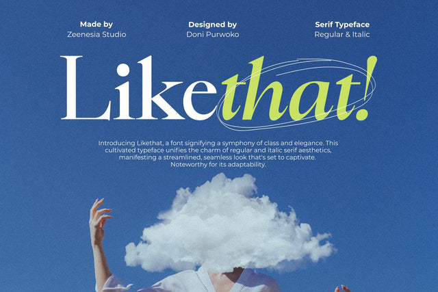 Likethat Font Zeenesia Std 