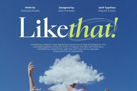 Likethat Font Zeenesia Std 