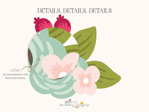Lil’ Blooms Floral Cut File SVG Aja Nicole Designs 
