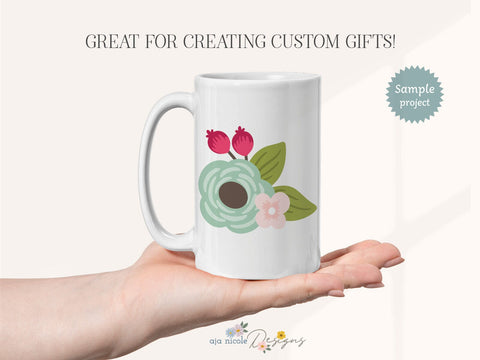 Lil’ Blooms Floral Cut File SVG Aja Nicole Designs 