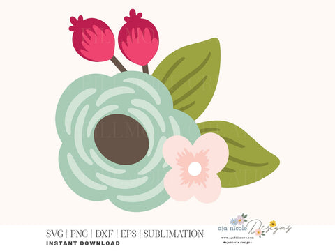 Lil’ Blooms Floral Cut File SVG Aja Nicole Designs 