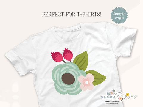 Lil’ Blooms Floral Cut File SVG Aja Nicole Designs 