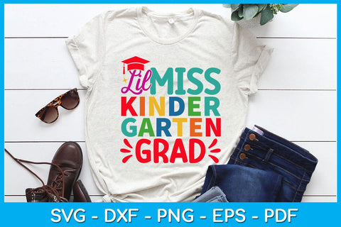 Lil Miss Kindergarten Grad Graduation SVG PNG PDF Cut File SVG Creativedesigntee 
