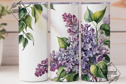 Lilac Bouquet 20oz Tumbler Wrap Sublimation sassyprint 