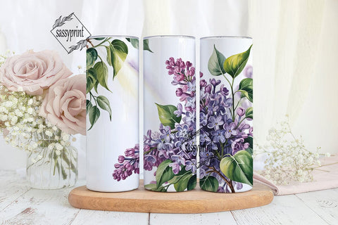 Lilac Bouquet 20oz Tumbler Wrap Sublimation sassyprint 