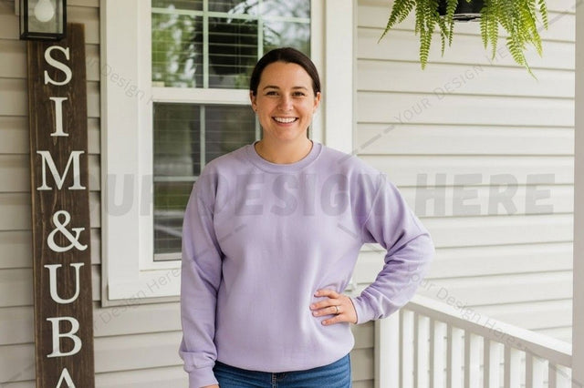 Lilac long sleeve t-shirt mockup Mock Up Photo Designangry 