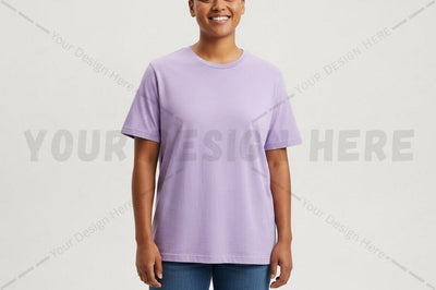 Lilac solid color t-shirt mockup Mock Up Photo Regulrcrative 